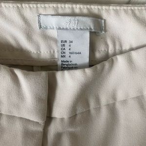 H&M khaki women’s work pants slacks size US 4 - EUR 34 - Small - stretch comfort